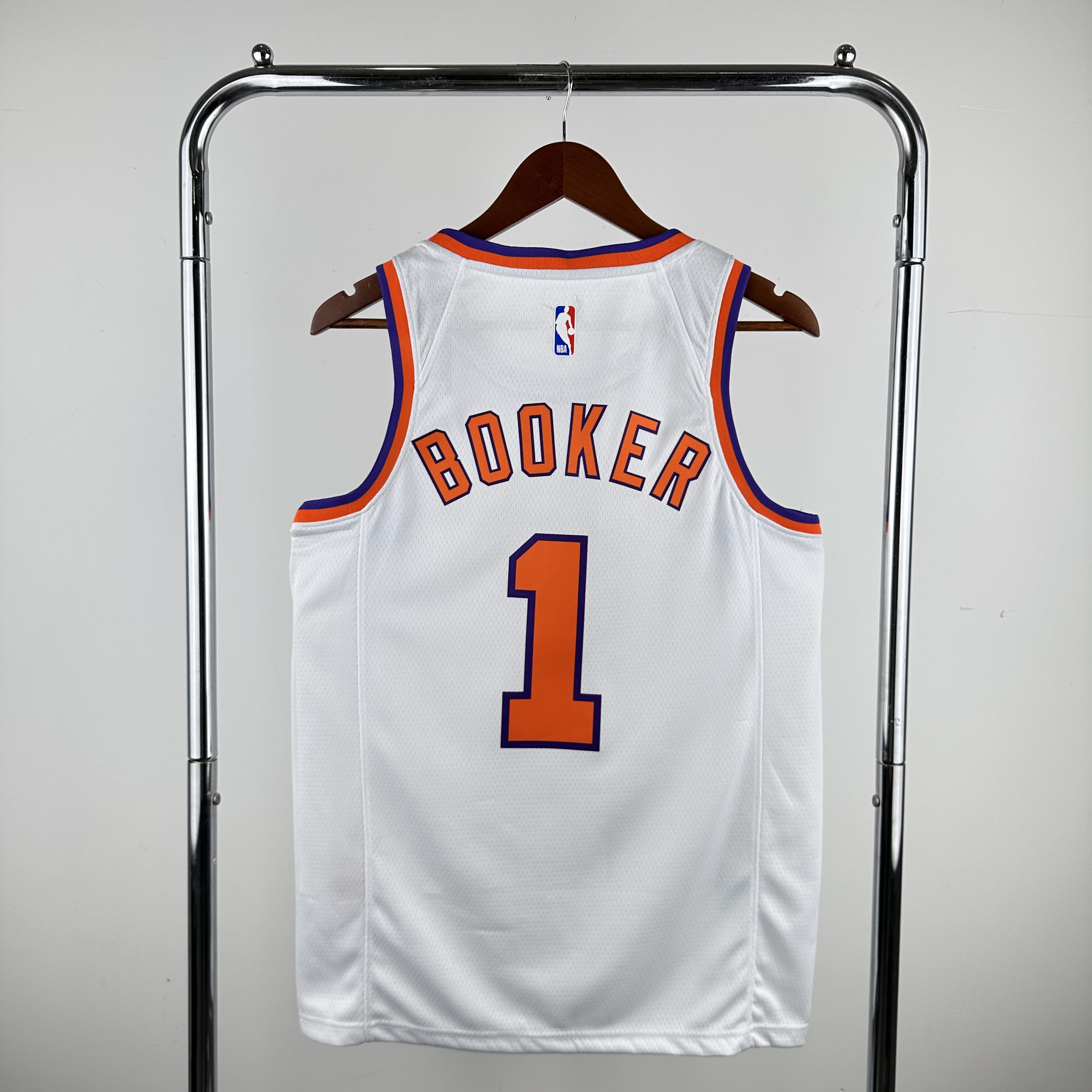 Men Phoenix Suns #1 Booker White Throwback Nike 2024 NBA Jersey